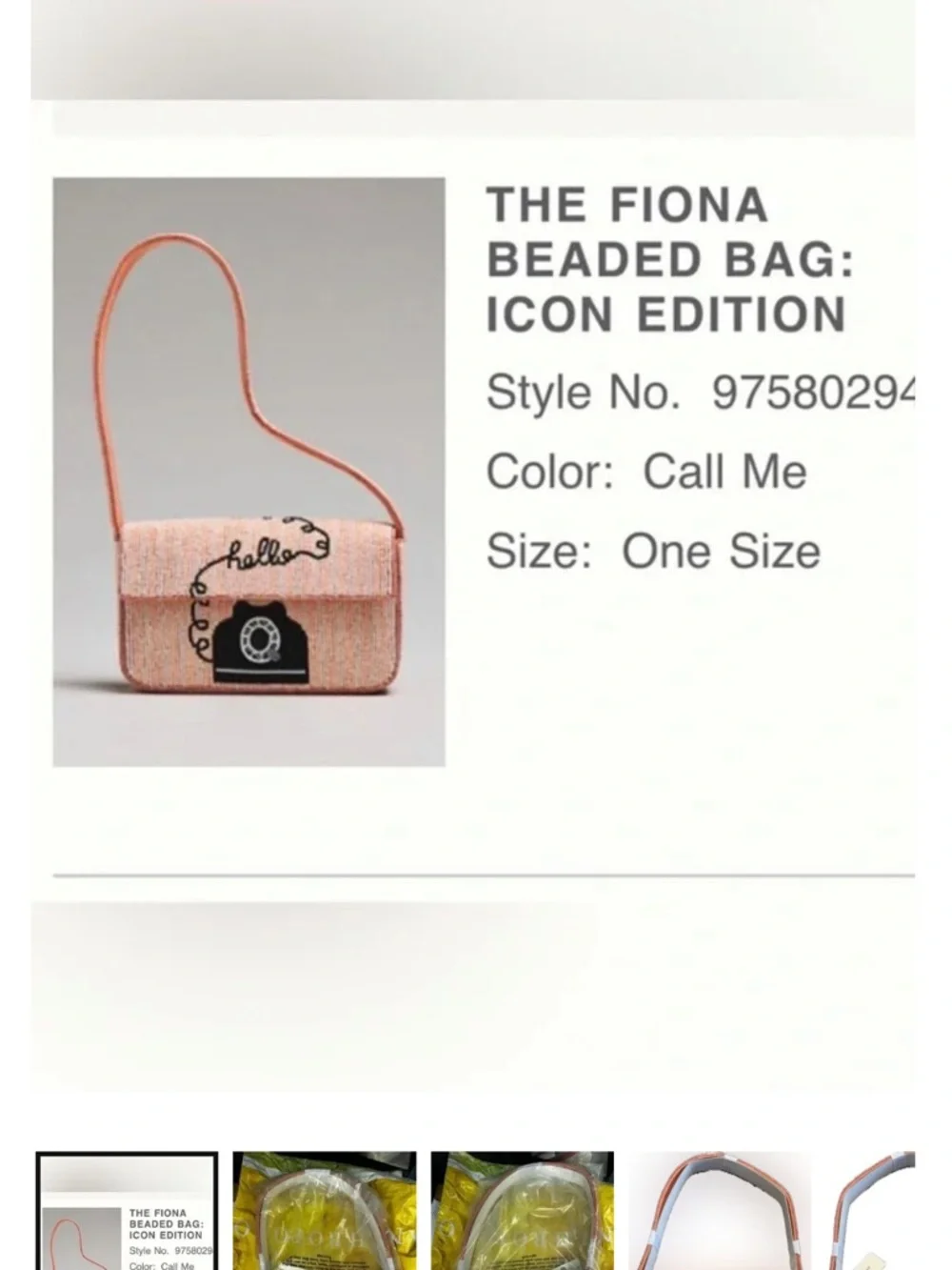 Anthropologie Fiona Icon Telephone 📞 Bag Call Me New with Tags - Picture 2 of 6